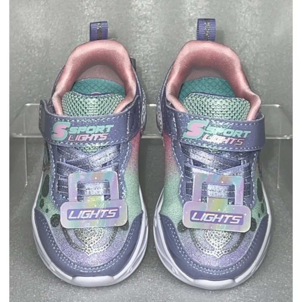 S Sport By Skechers Lucia Sneakers Light Up Stretch Laces Toddler Girls Size 5 - Picture 11 of 17